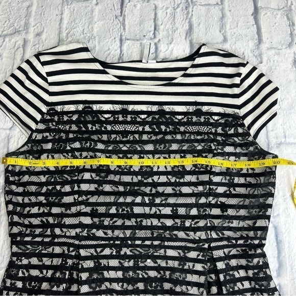 Elle peplum stripped lace shirt size XL - Picture 11 of 14